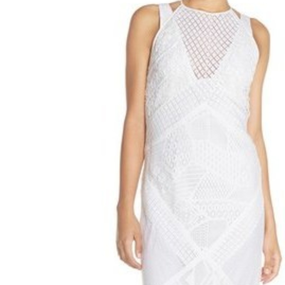 NEW! White Lace French Connection Maxi Dress - 10